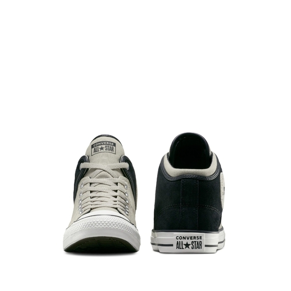 Converse Men's Black and White Mid-Top Sneakers - Picture 4 of 14